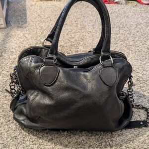 Elegant Black Leather Handbag